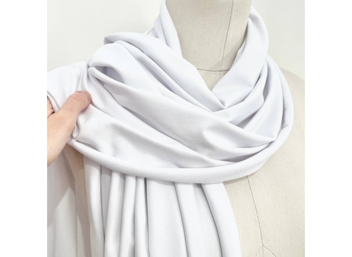 Кулирная гладь с велюр-эффектом Белый (210г/м2)