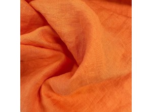 Ткань Лен крэш Апельсин (180 г/м2)