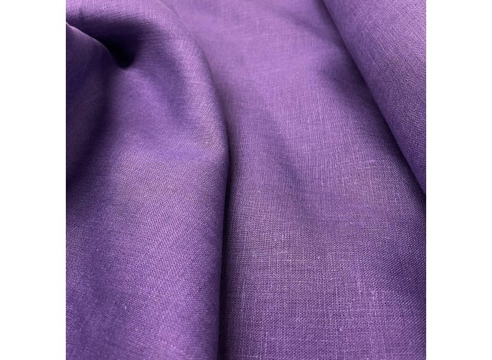 Ткань костюмная Лен Фиолетовый 