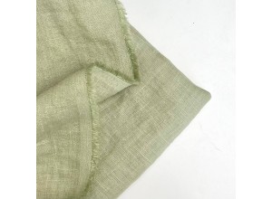 Ткань Лен крэш Фисташка (190 г/м2)