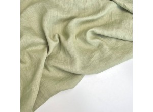 Ткань Лен крэш Фисташка (190 г/м2)