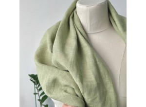 Ткань Лен крэш Фисташка (190 г/м2)