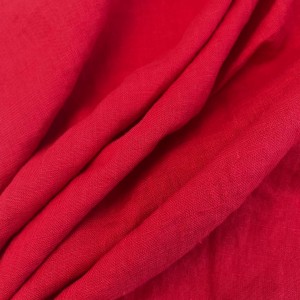 Ткань Лен крэш Красный (190 г/м2)