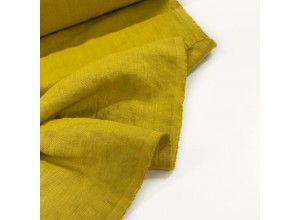 Ткань Лен крэш Желтый (250 г/м2)