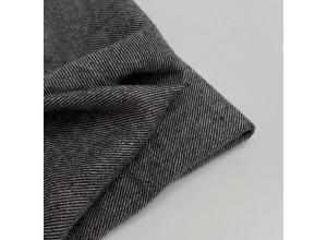 Ткань Лен костюмный диагональ Графит (320 г/м2)