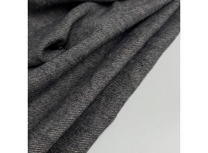 Ткань Лен костюмный диагональ Графит (320 г/м2)