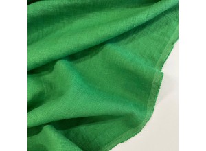 Ткань Лен крэш Ярко-зелёный (190 г/м2)