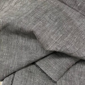 Ткань Лен Серый меланж (185 г/м2)