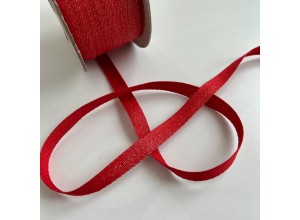 Киперная лента металлизированная Красный/золото 13 мм