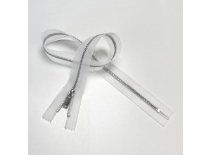 Молния металл ZM06, тип 3 неразъемная,  прозрачный/никель 55см