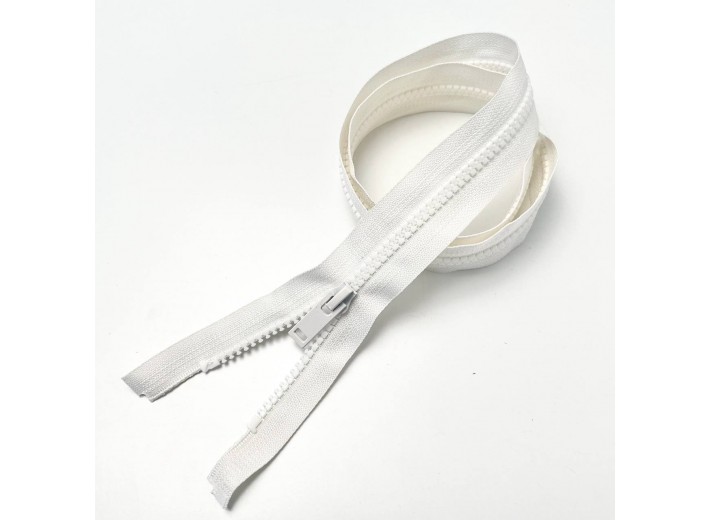 Молния тракторная ZT тип 5, 1 замок Молочный 75 см