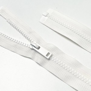 Молния тракторная ZT тип 5, 1 замок Молочный 75 см