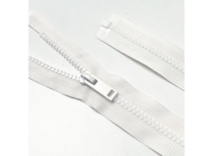 Молния тракторная ZT тип 5, 1 замок Молочный 75 см