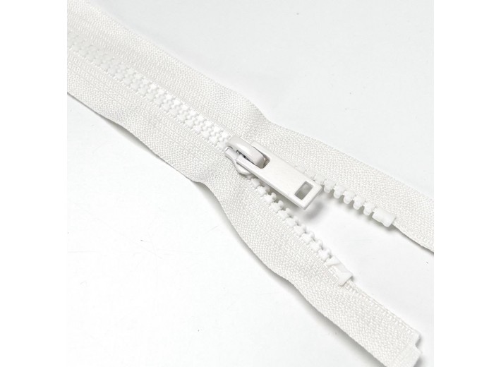 Молния тракторная ZT тип 5, 1 замок Молочный 75 см