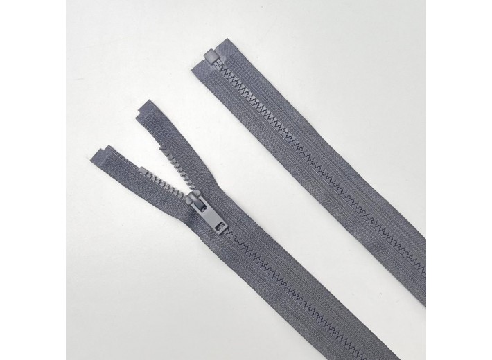 Молния тракторная ZT тип 5, 1 замок Серый 75 см