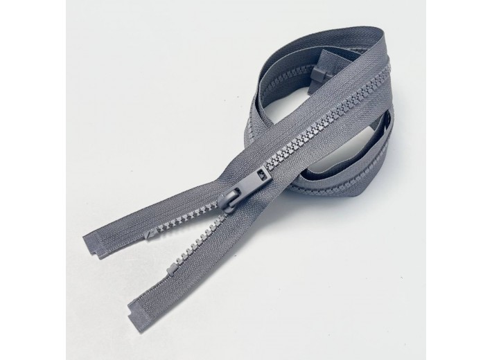 Молния тракторная ZT тип 5, 1 замок Серый 75 см