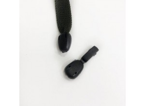 Наконечники для шнурков пластик "Крокодил" (черный)