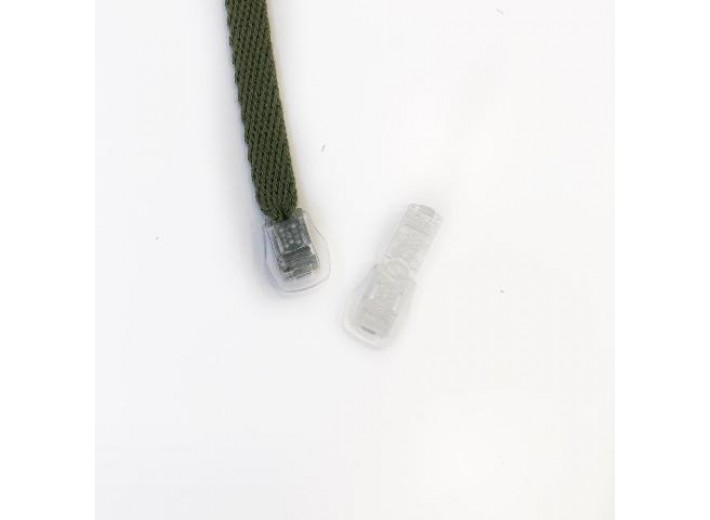 Наконечники для шнурков пластик "Крокодил широкий" (прозрачный)