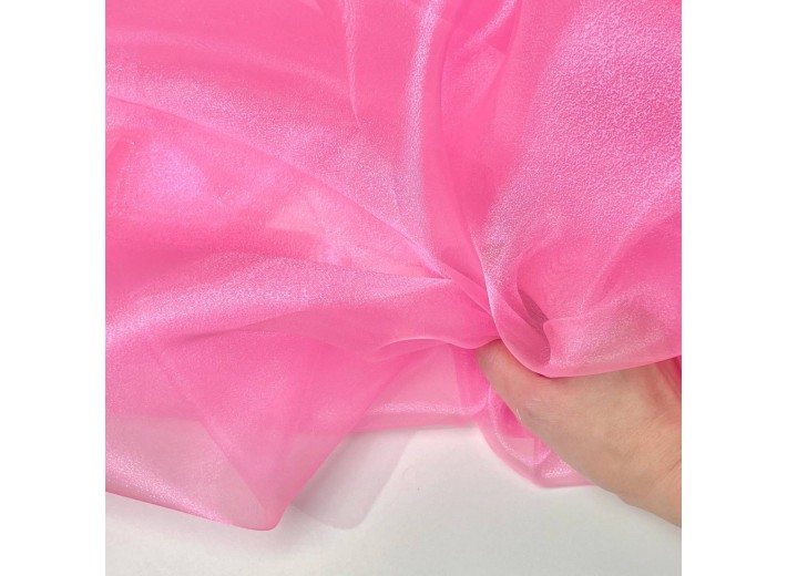 Органза кристаллон Ярко-розовый