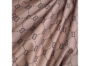 Ткань подкладочная стрейч принт "Гуччи"