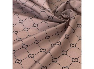 Ткань подкладочная стрейч принт "Гуччи"