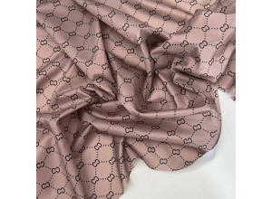 Ткань подкладочная стрейч принт "Гуччи"