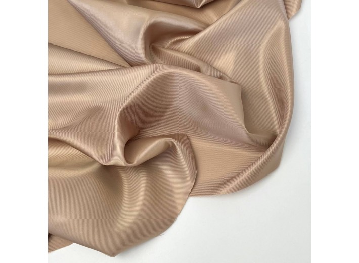 Ткань подкладочная поливискоза "Твил" Темно-бежевый
