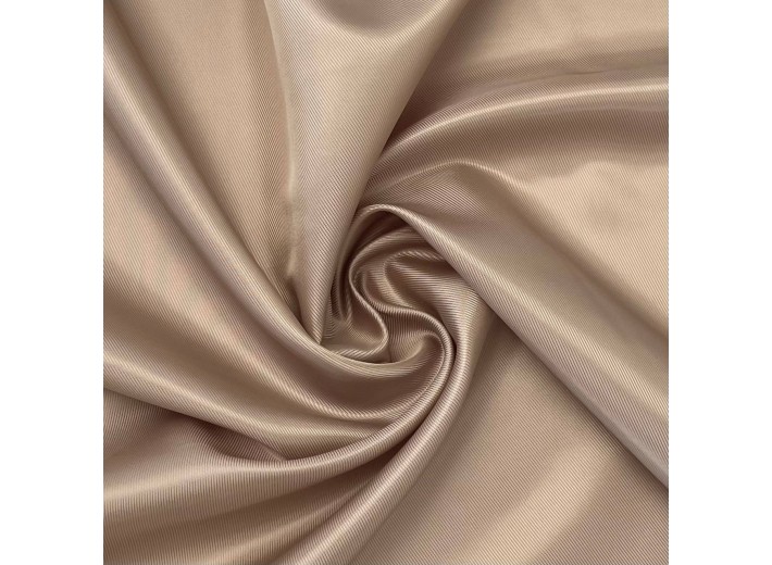 Ткань подкладочная поливискоза "Твил" Темно-бежевый