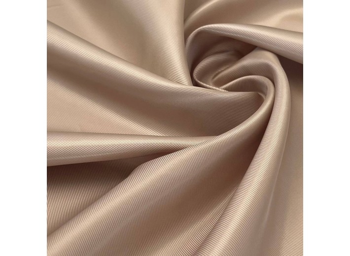 Ткань подкладочная поливискоза "Твил" Темно-бежевый