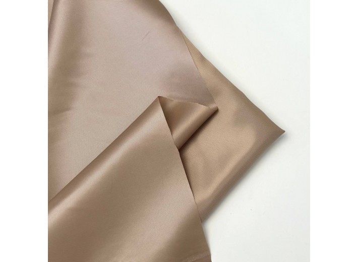 Ткань подкладочная поливискоза "Твил" Темно-бежевый