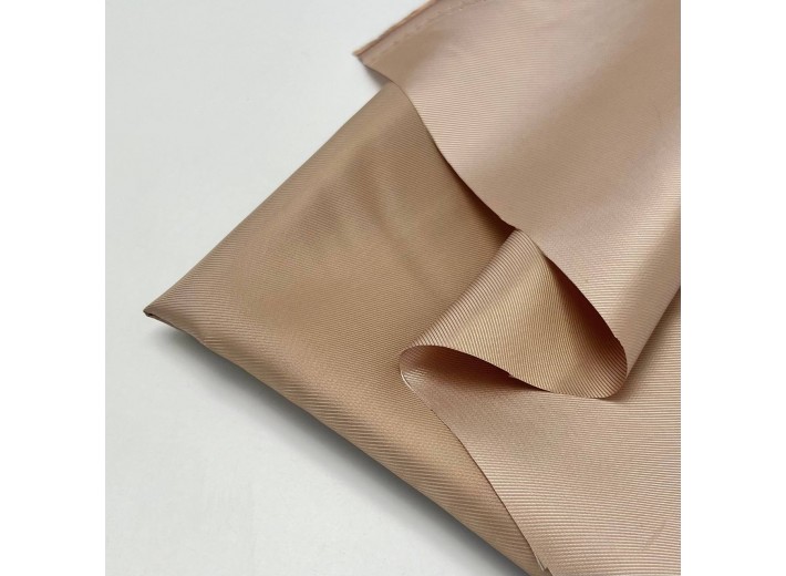 Ткань подкладочная поливискоза "Твил" Темно-бежевый