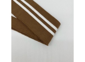 Подвяз Светло-коричневый с белыми полосами (6*80 см)