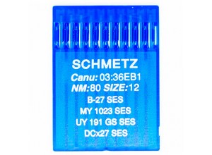 Иглы для промышленных швейных машин Schmetz DCx27 №80/12 SES (уп.10шт)