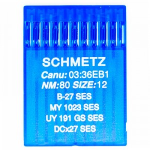 Иглы для промышленных швейных машин Schmetz DCx27 №80/12 SES (уп.10шт)