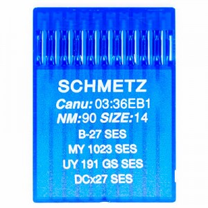 Иглы для промышленных швейных машин Schmetz DCx27 №90/14 SES (уп.10шт)