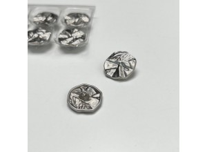 Пуговица "Матовая фольга" серебро