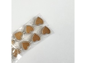 Пуговица "Сердце с жемчугом" золото MP32