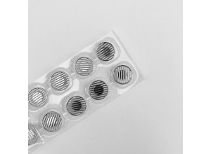 Пуговица "Жалюзи" серебро 