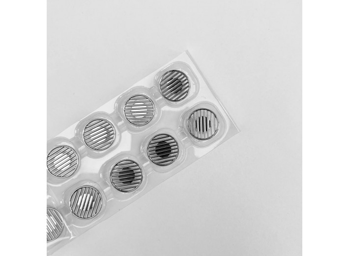 Пуговица "Жалюзи" серебро 