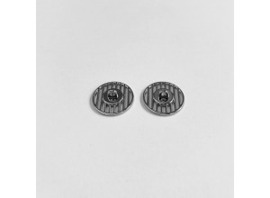 Пуговица "Жалюзи" серебро 