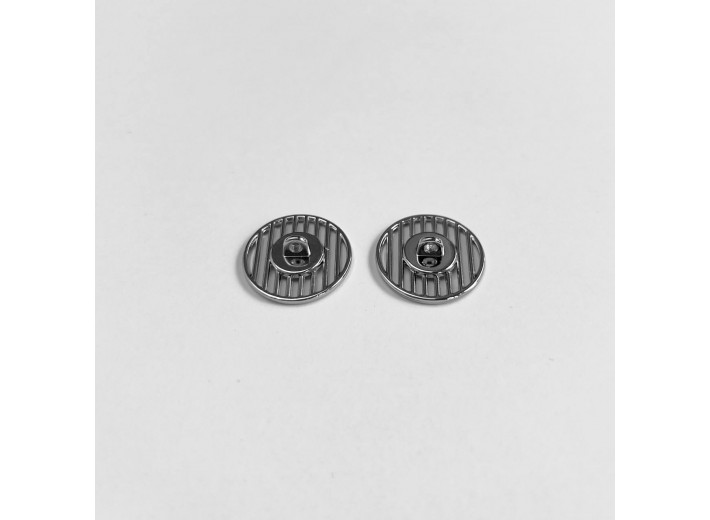 Пуговица "Жалюзи" серебро 