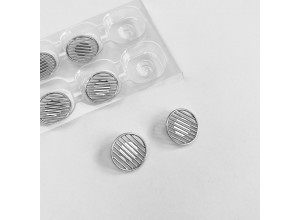 Пуговица "Жалюзи" серебро 