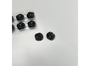 Пуговица "Жатая фольга" черный никель MP26