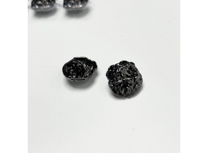 Пуговица "Жатая фольга" черный никель MP26