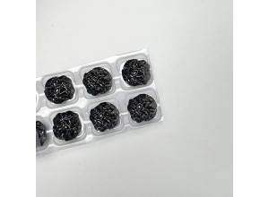 Пуговица "Жатая фольга" черный никель MP26