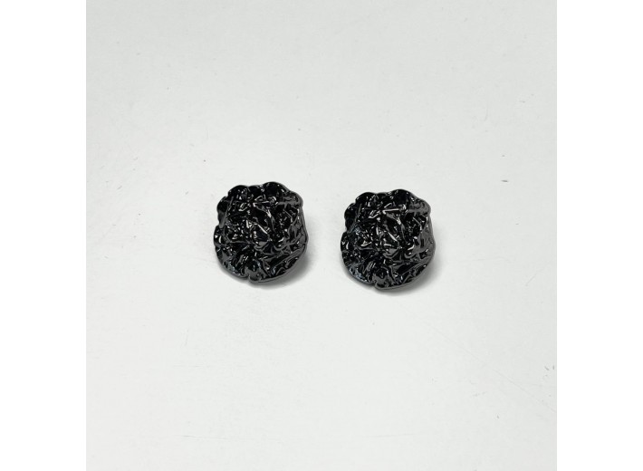 Пуговица "Жатая фольга" черный никель MP26