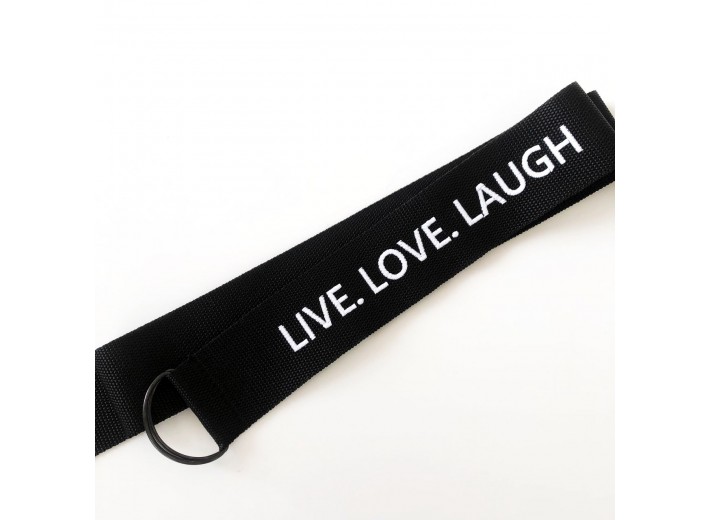 Ремень Черный Live. Love. Laugh