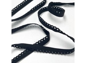 Резинка ажурная 8 мм Черный