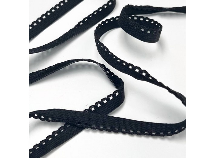 Резинка ажурная 8 мм Черный