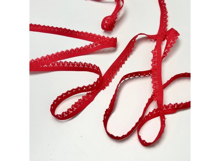 Резинка ажурная 12 мм Красный